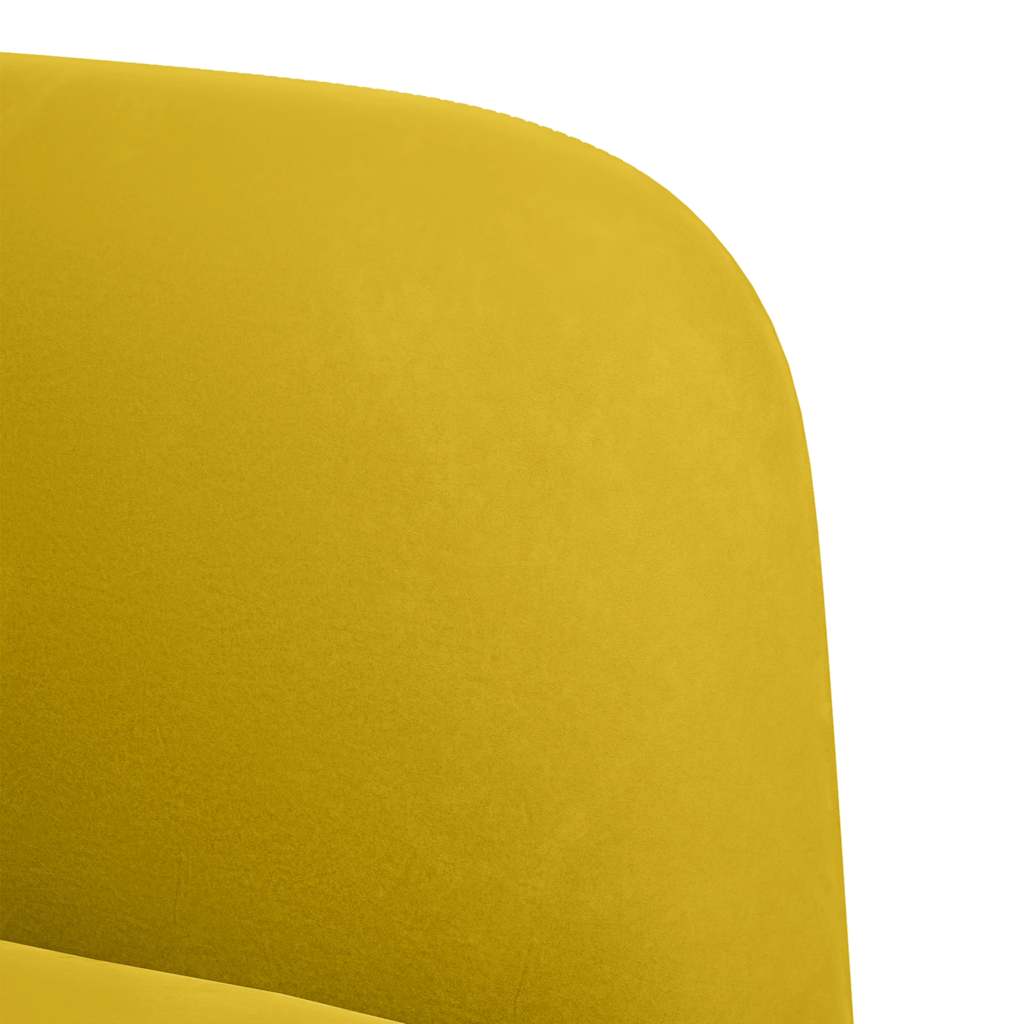 sofastol med armlæn 54 cm fløjl gul