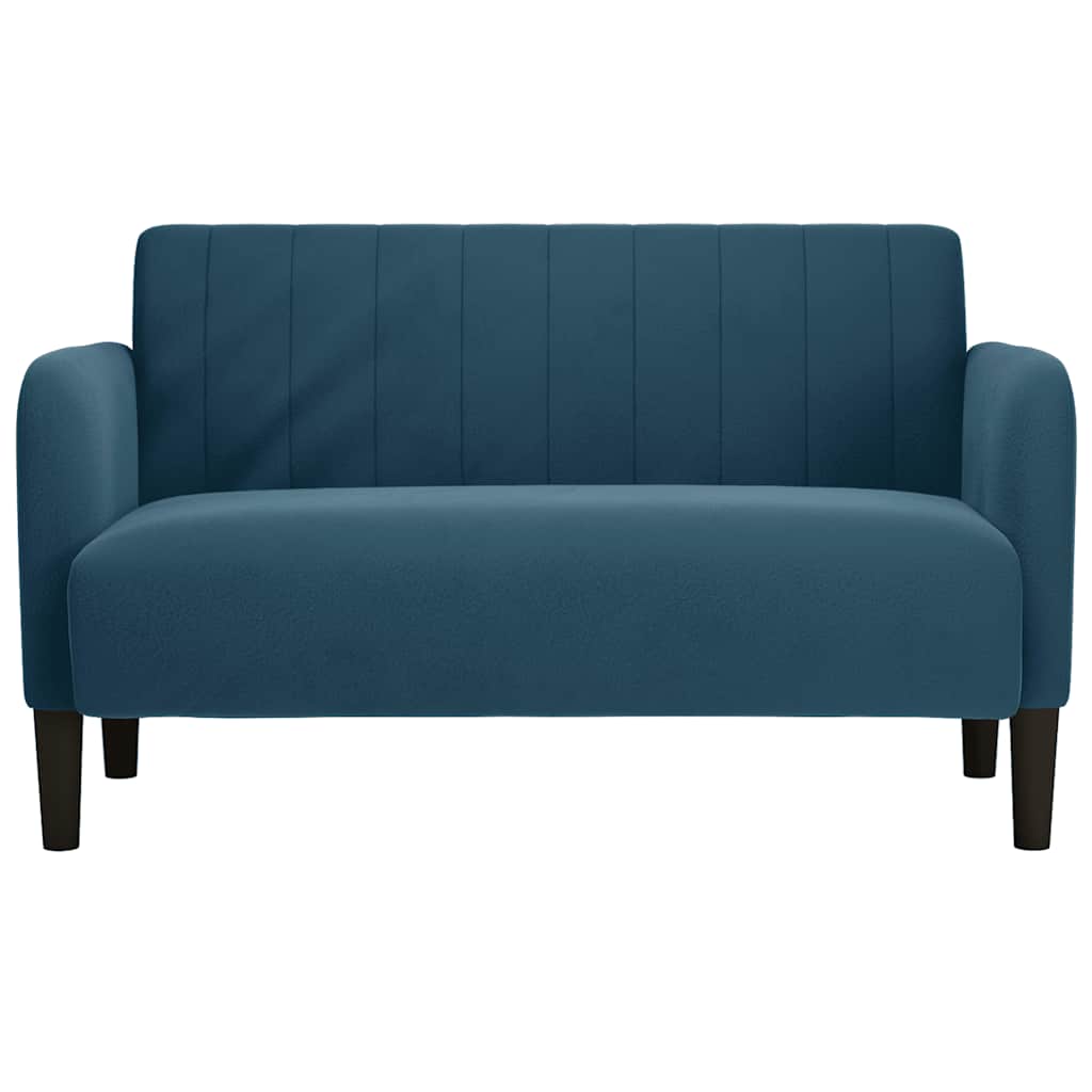elskovssofa 109 cm fløjl blå