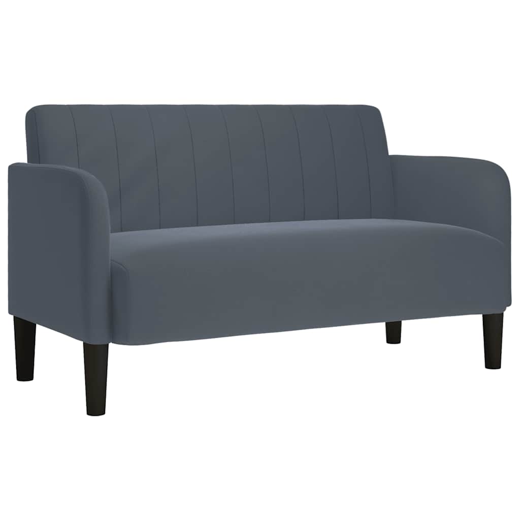 elskovssofa 109 cm fløjl mørkegrå
