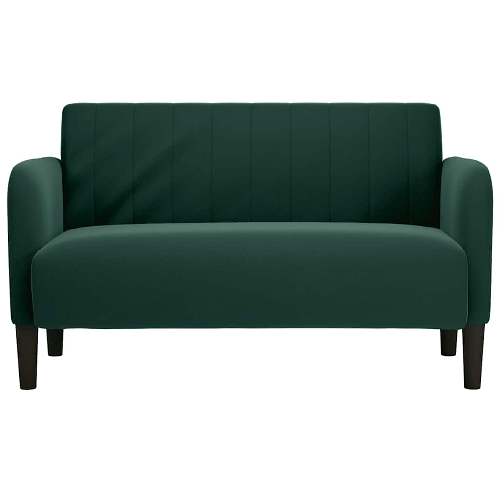 elskovssofa 109 cm fløjl mørkegrøn