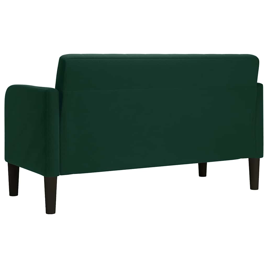 elskovssofa 109 cm fløjl mørkegrøn