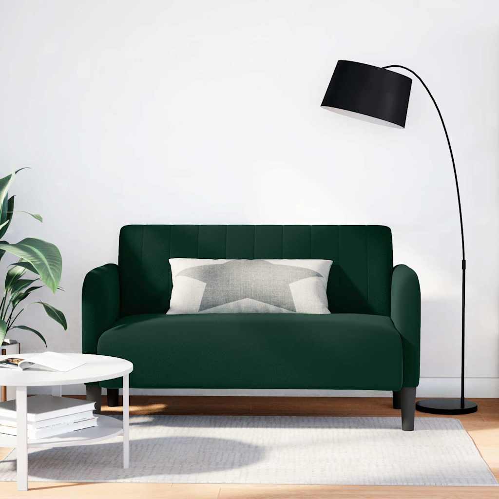 elskovssofa 109 cm fløjl mørkegrøn