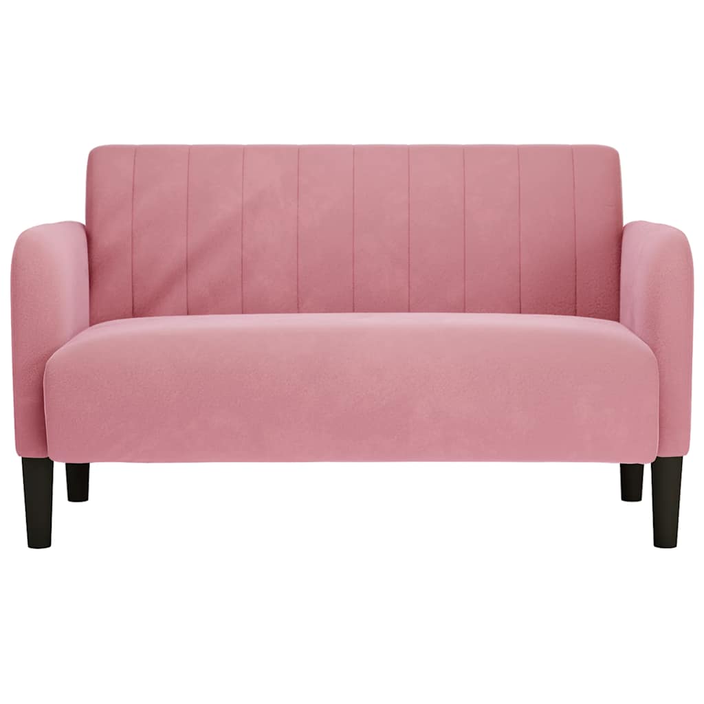 elskovssofa 109 cm fløjl lyserød