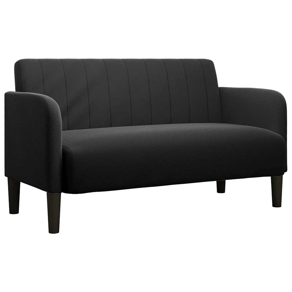 elskovssofa 109 cm fløjl sort