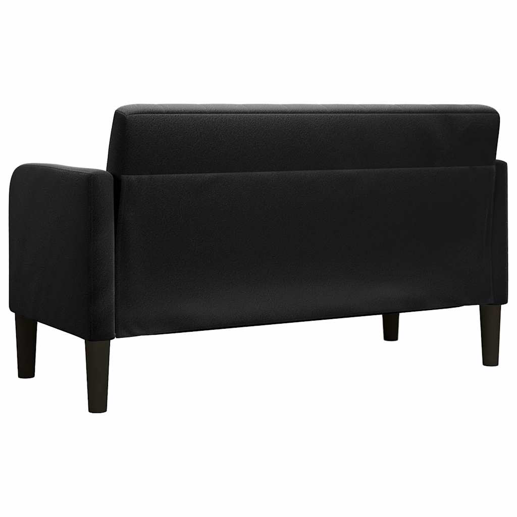 elskovssofa 109 cm fløjl sort