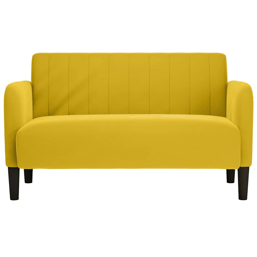 elskovssofa 109 cm fløjl gul