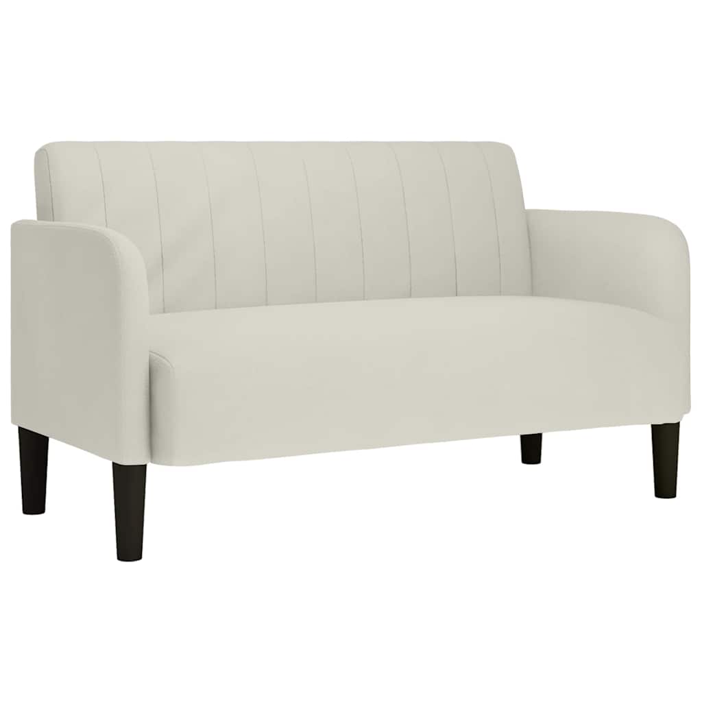 elskovssofa 109 cm fløjl cremefarvet