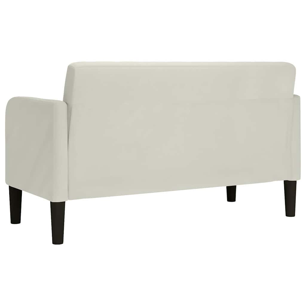 elskovssofa 109 cm fløjl cremefarvet