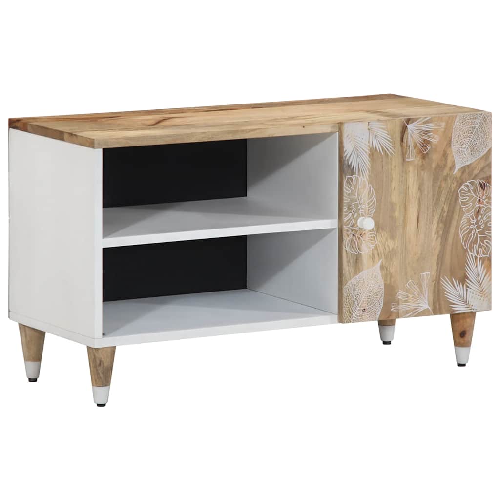 tv-bord 80x31,5x46 cm massivt mangotræ