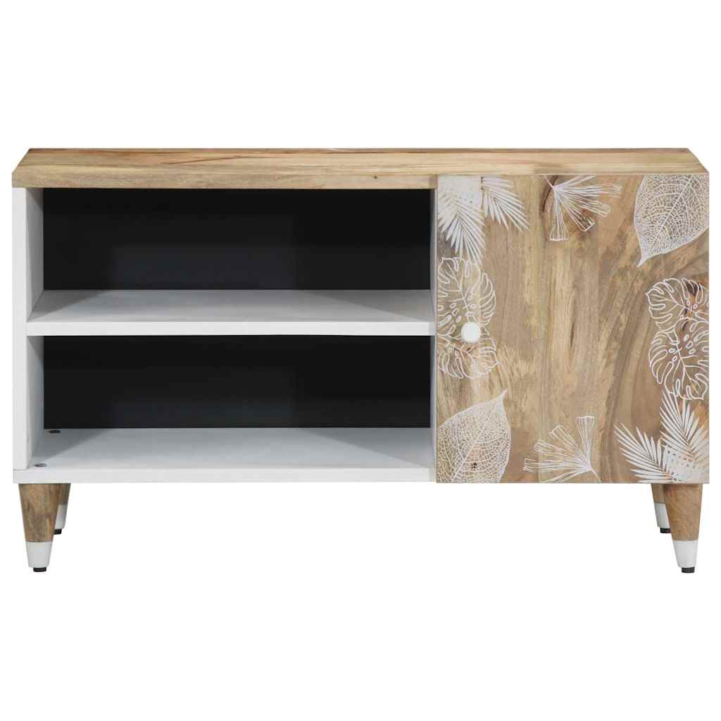 tv-bord 80x31,5x46 cm massivt mangotræ