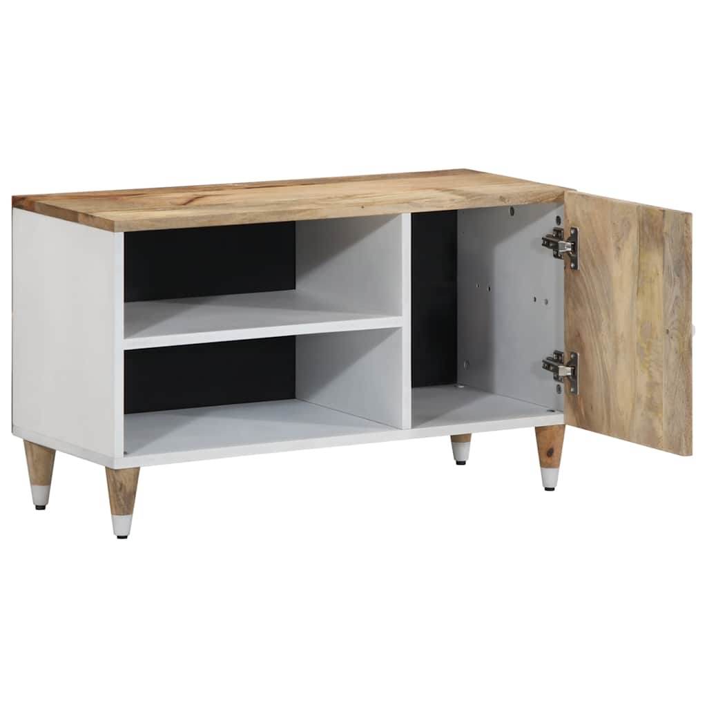 tv-bord 80x31,5x46 cm massivt mangotræ