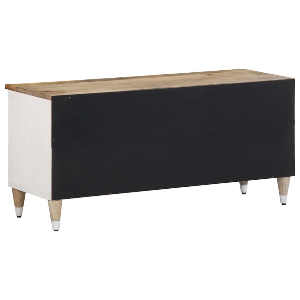tv-bord 100x33,5x46 cm massivt mangotræ