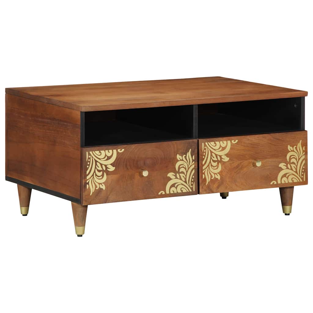 Sofabord Honningbrun 80 x 54 x 40 cm Massivt mangotræ