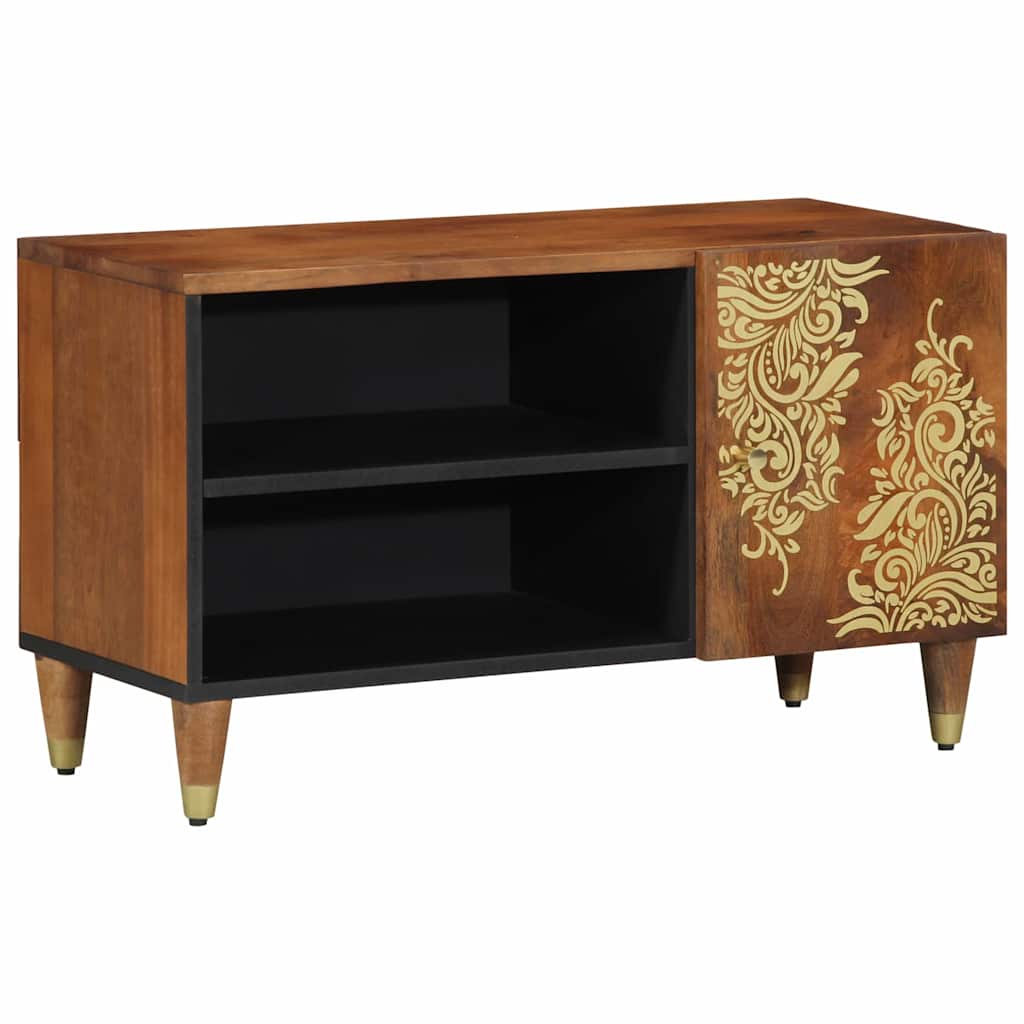 TV-skab Honningbrun 80 x 33 x 46 cm Massivt mangotræ