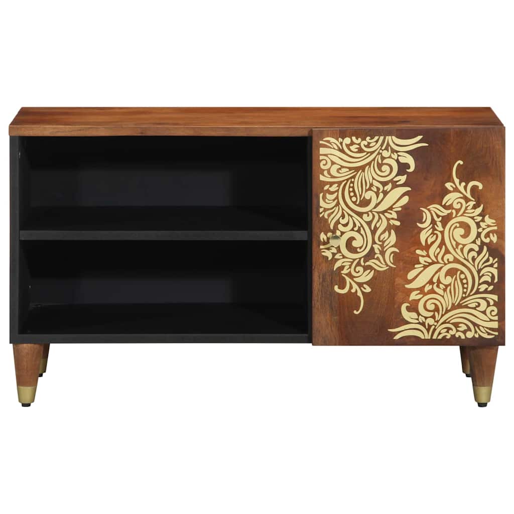 TV-skab Honningbrun 80 x 33 x 46 cm Massivt mangotræ