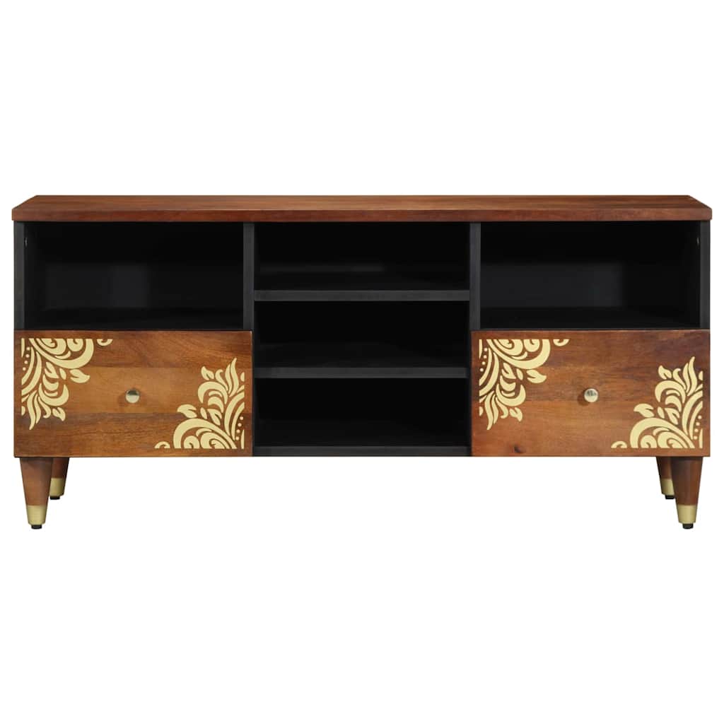 TV-skab Honningbrun 100 x 33 x 46 cm Massivt mangotræ
