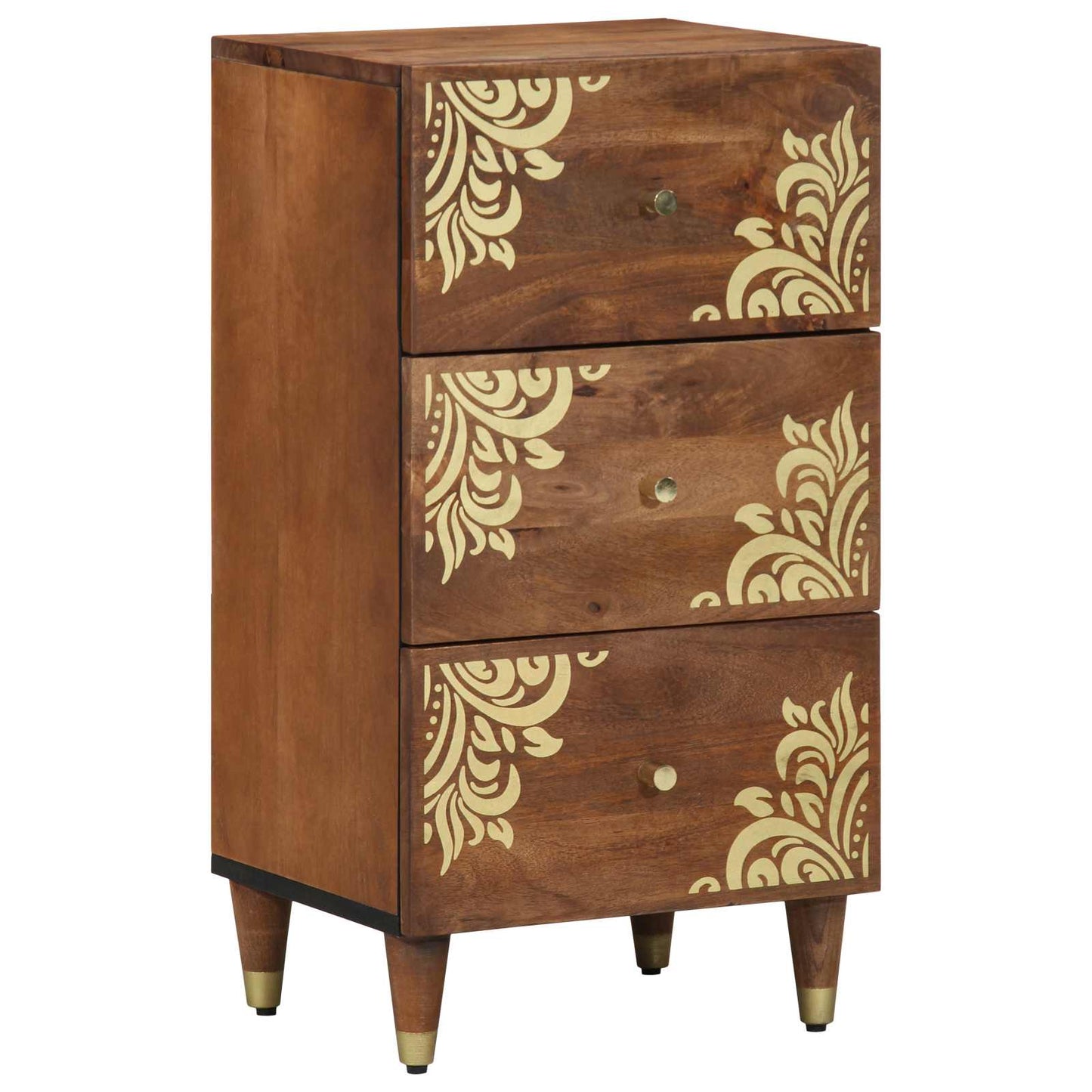 Sideboard med skuffe Brun 40 x 33 x 75 cm Massivt mangotræ