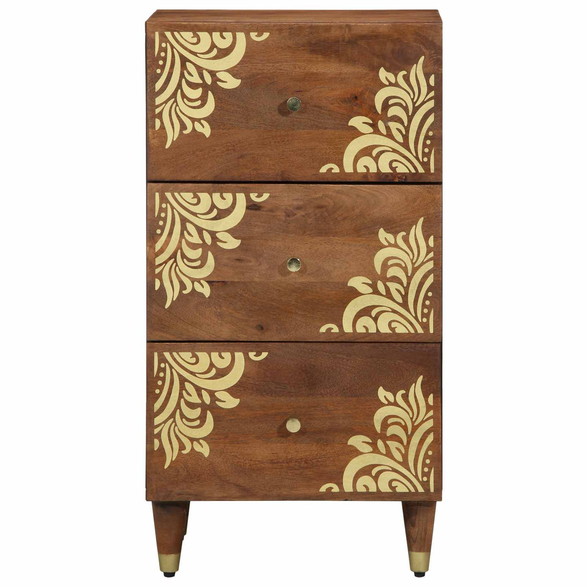 Sideboard med skuffe Brun 40 x 33 x 75 cm Massivt mangotræ