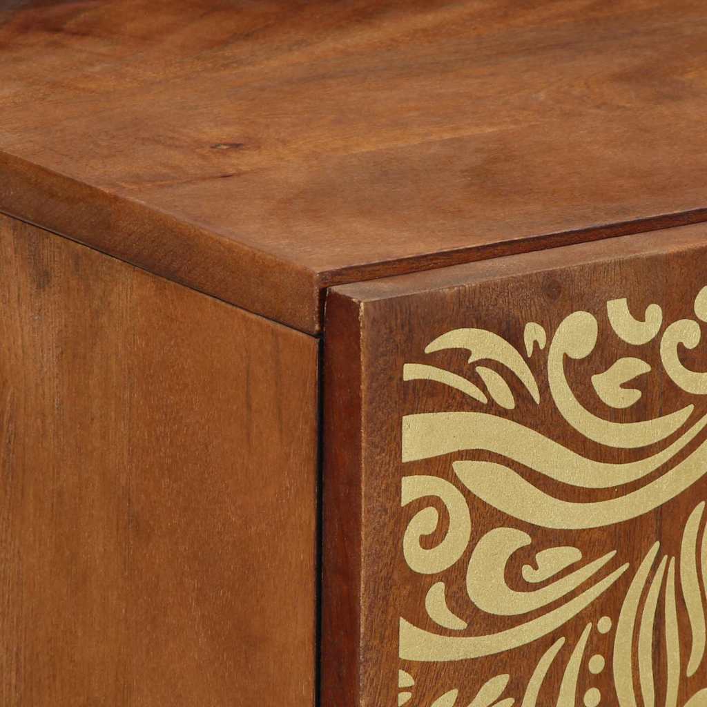 Sideboard med hylde Brun 40 x 33 x 75 cm Massivt mangotræ
