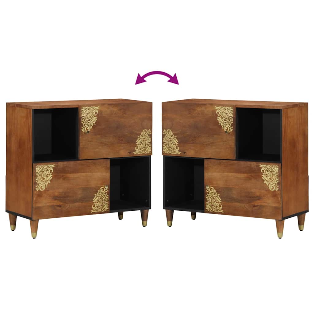 Sideboard Brun 80 x 33 x 75 cm Massivt mangotræ