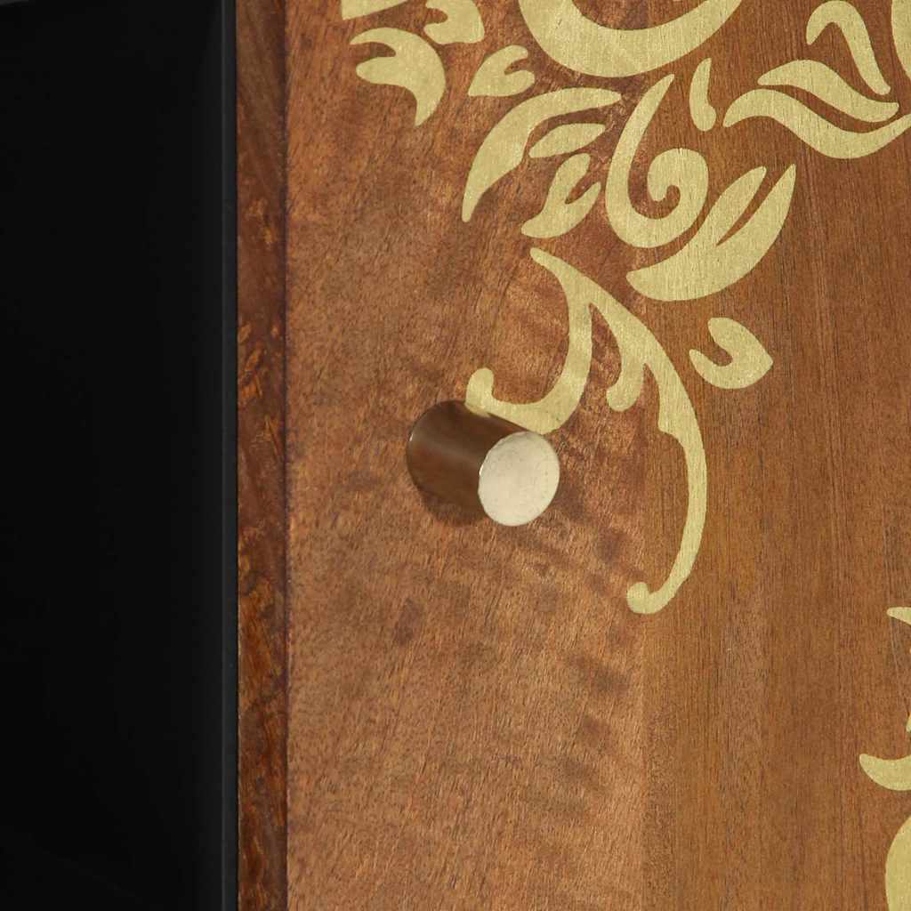Sideboard Brun 90 x 33 x 75 cm Massivt mangotræ