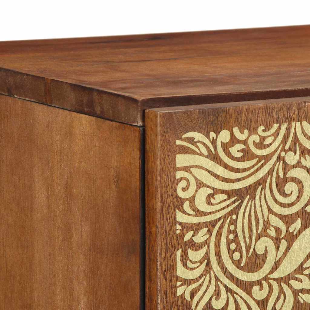Highboard med hylde Brun 40 x 33 x 110 cm Massivt mangotræ