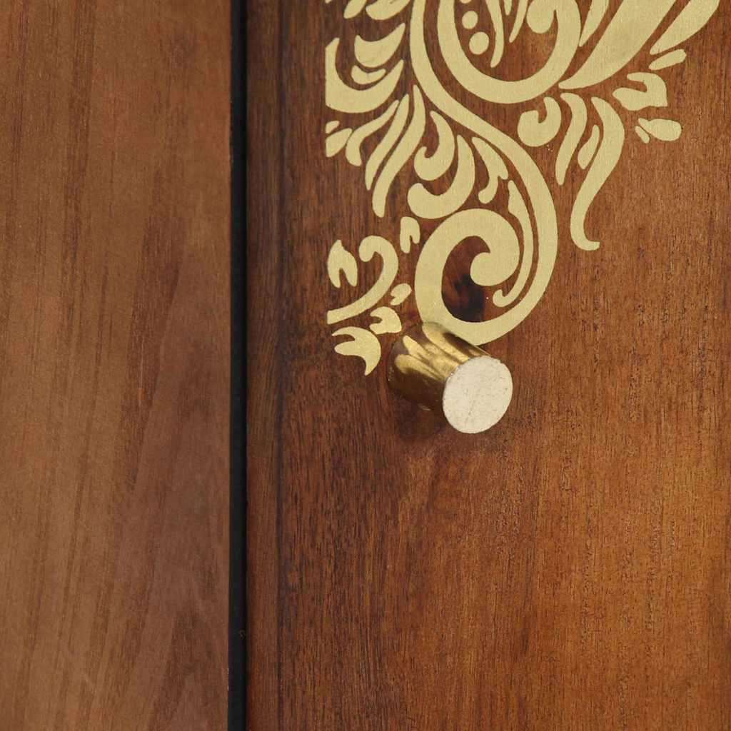 Highboard med hylde Brun 40 x 33 x 110 cm Massivt mangotræ