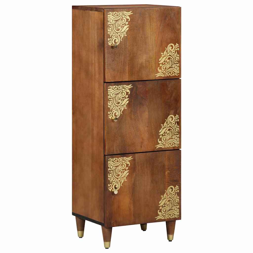 Highboard med hylde Brun 40 x 33 x 110 cm Massivt mangotræ
