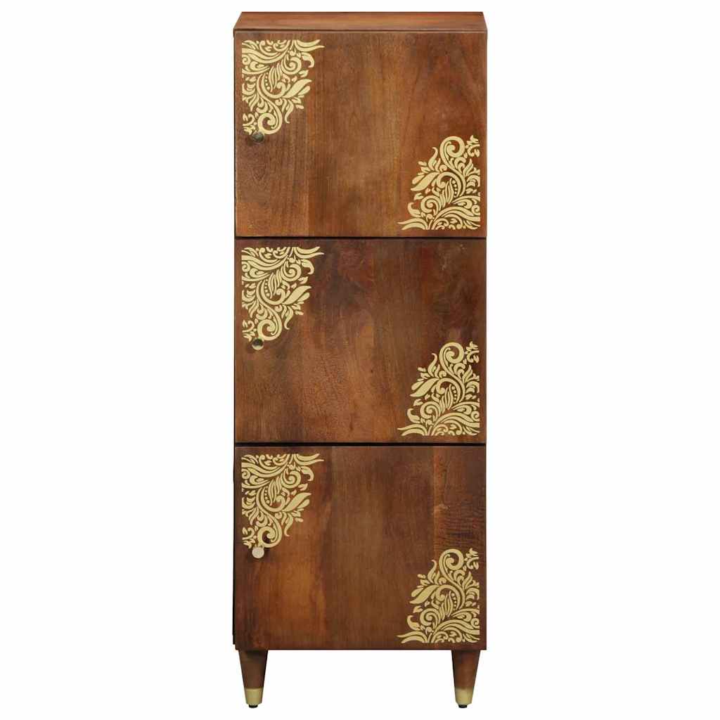 Highboard med hylde Brun 40 x 33 x 110 cm Massivt mangotræ