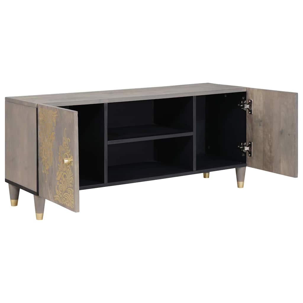 TV-skab Grå 105 x 33 x 46 cm Massivt mangotræ
