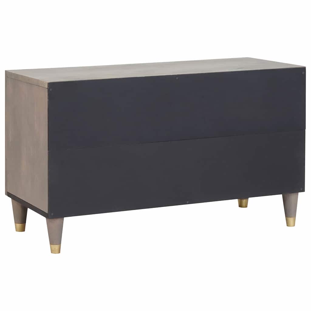 TV-skab Grå 80 x 33 x 46 cm Massivt mangotræ