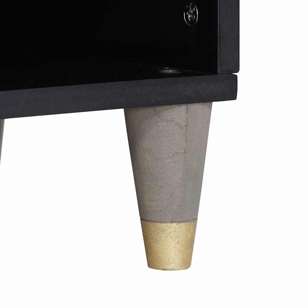 TV-skab med skuffe Grå 100 x 33 x 46 cm Massivt mangotræ