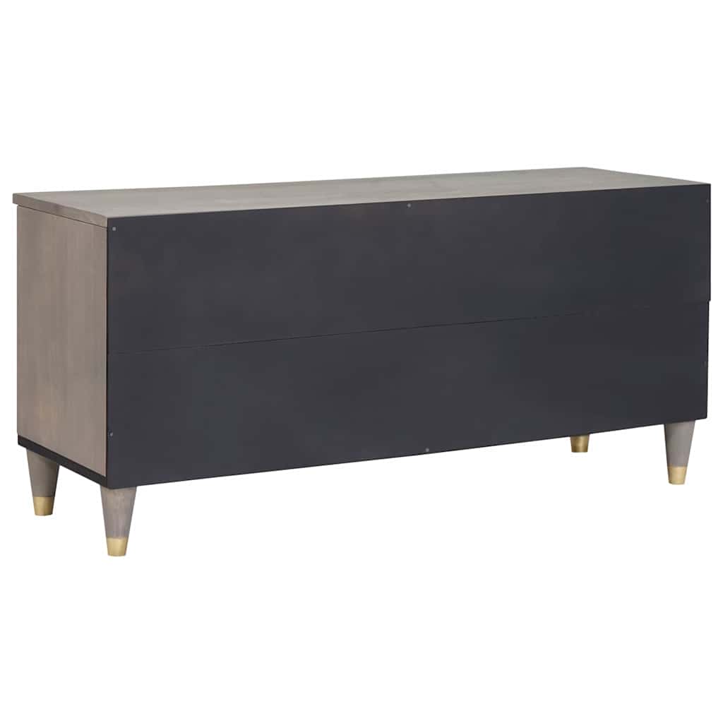TV-skab med skuffe Grå 100 x 33 x 46 cm Massivt mangotræ