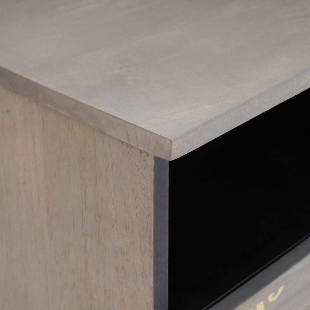 TV-skab Grå 100 x 33 x 46 cm Massivt mangotræ