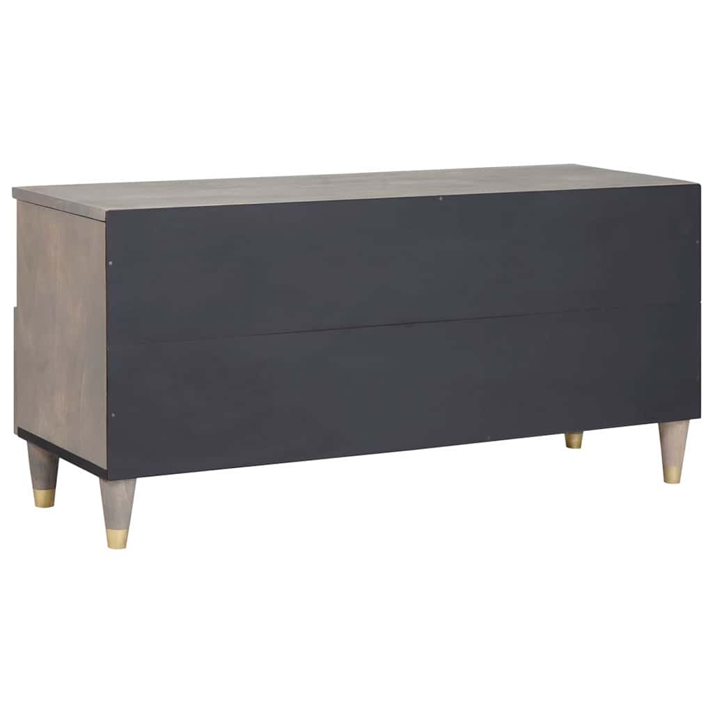 TV-skab Grå 100 x 33 x 46 cm Massivt mangotræ
