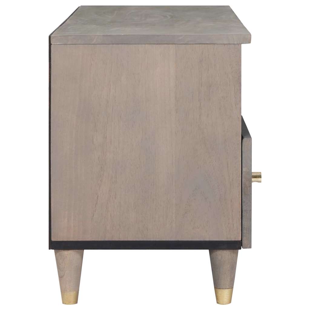 TV-skab Grå 100 x 33 x 46 cm Massivt mangotræ