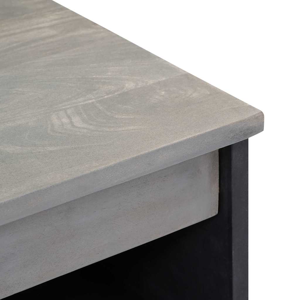 Sideboard Grå og Guld 60 x 33 x 75 cm Massivt mangotræ