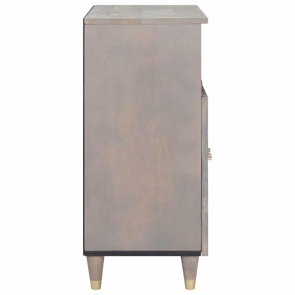 Sideboard Grå og Guld 60 x 33 x 75 cm Massivt mangotræ