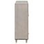 Highboard Grå og Guld 60 x 33 x 100 cm Massivt mangotræ