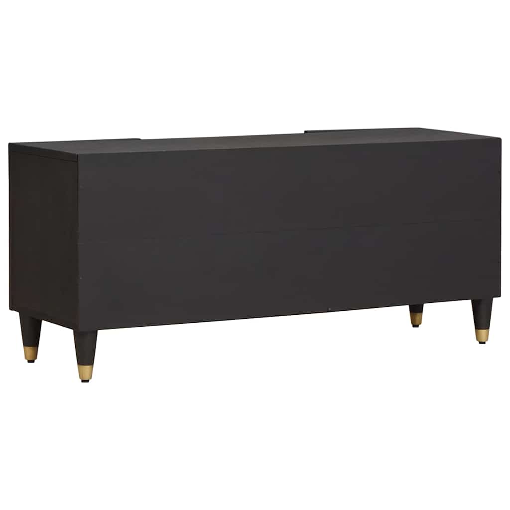 TV-skab Sort 105 x 33 x 46 cm Massivt mangotræ