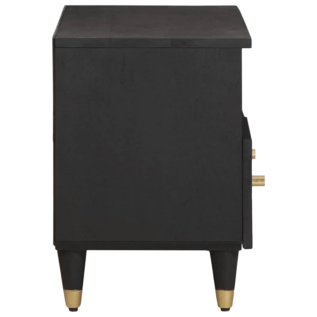 TV-skab med skuffe Sort 70 x 33 x 46 cm Massivt mangotræ
