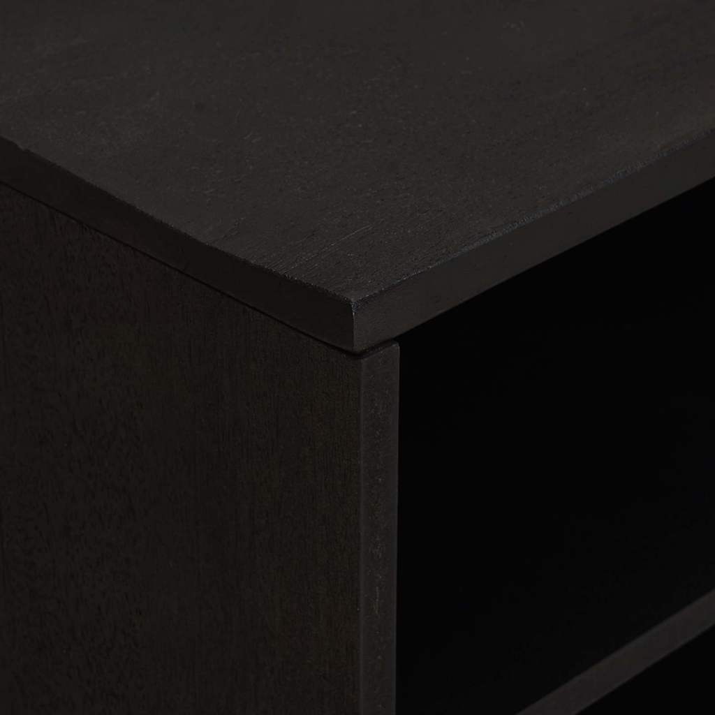 TV-skab Sort 80 x 33 x 46 cm Massivt mangotræ