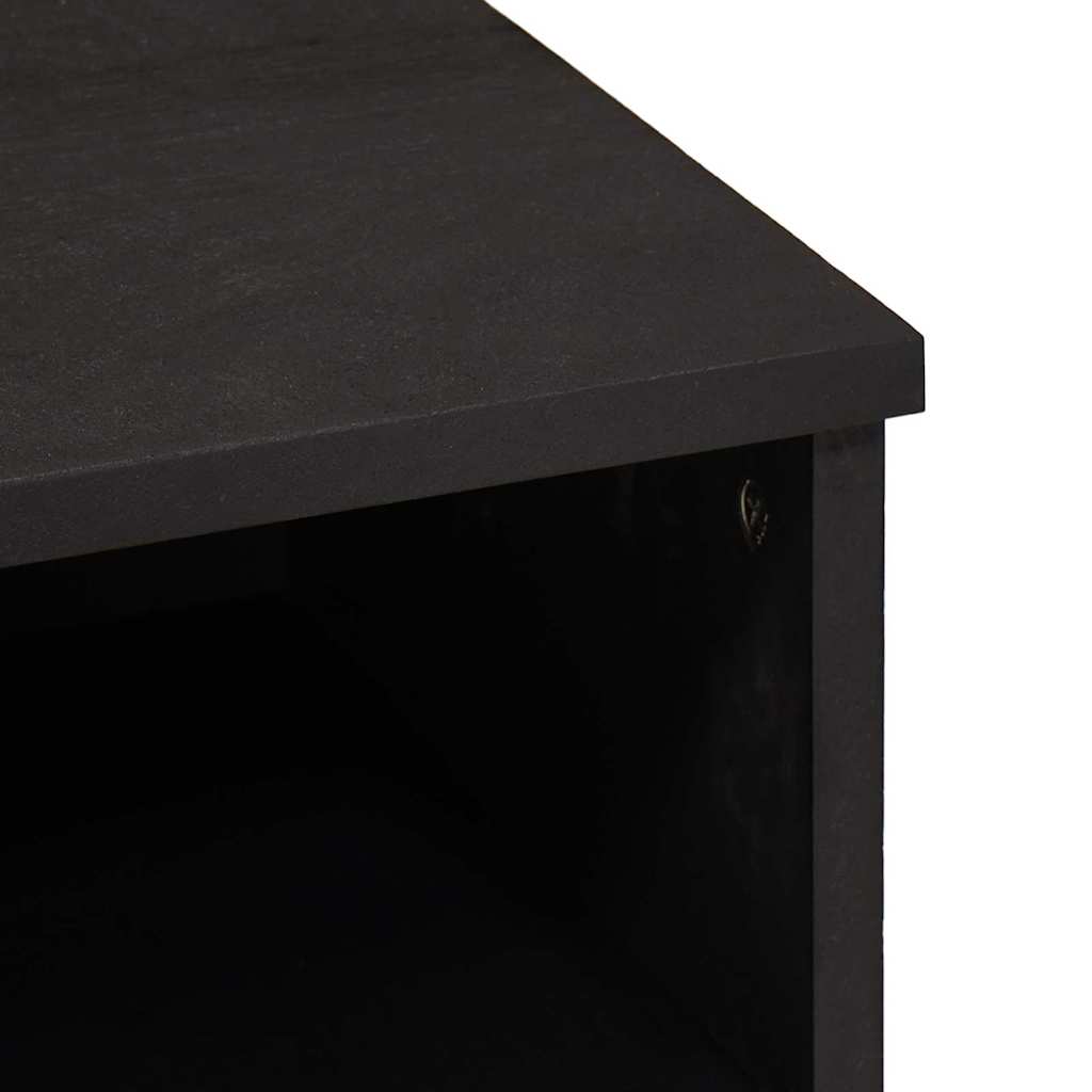TV-skab med skuffe Sort 100 x 33 x 46 cm Massivt mangotræ