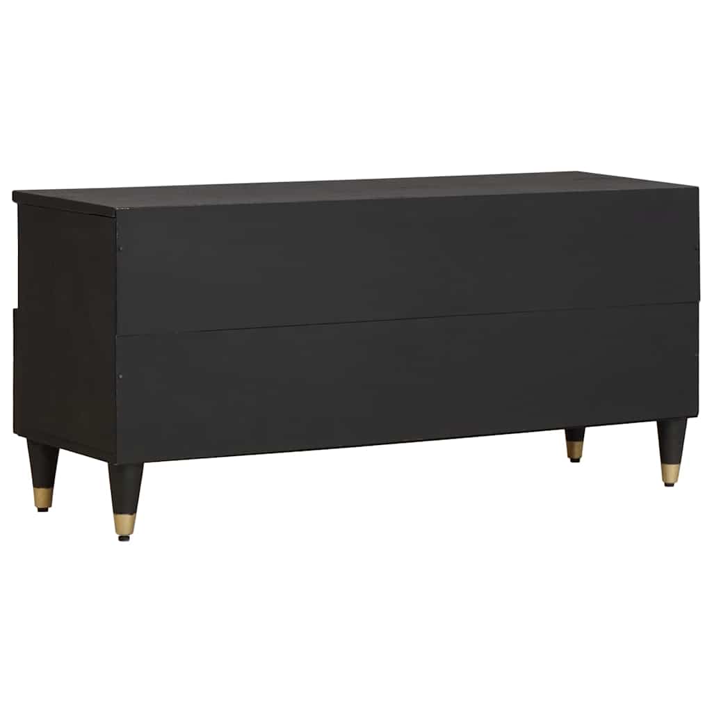 TV-skab Sort 100 x 33 x 46 cm Massivt mangotræ