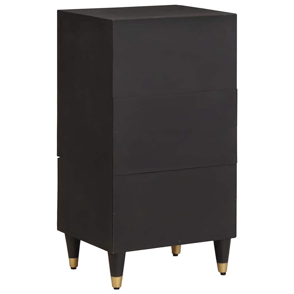 Sideboard med skuffe Sort 40 x 33 x 75 cm Massivt mangotræ