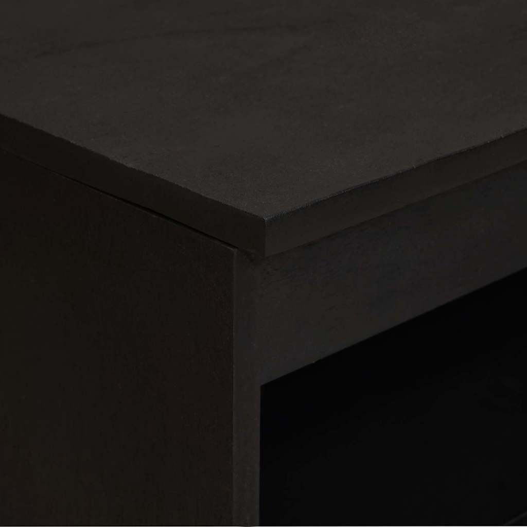 Sideboard Sort 60 x 33 x 75 cm Massivt mangotræ