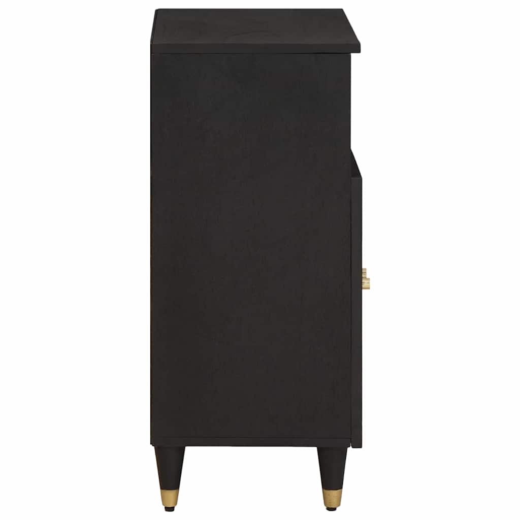 Sideboard Sort 60 x 33 x 75 cm Massivt mangotræ