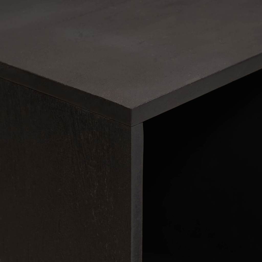 Sideboard Sort 80 x 33 x 75 cm Massivt mangotræ