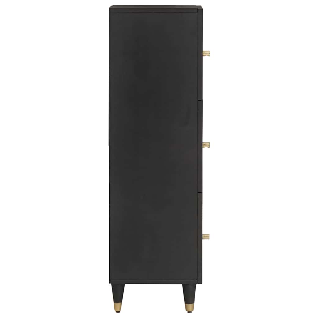 Highboard med hylde Sort 40 x 33 x 110 cm Massivt mangotræ