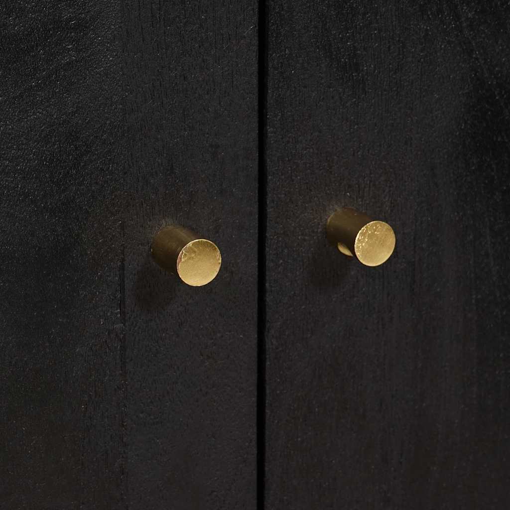 Highboard Sort 60 x 33 x 100 cm Massivt mangotræ
